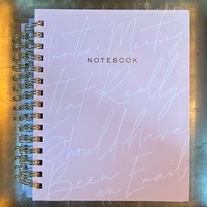 ring-bound notebook w/color sections/tabs/pocket-“Another Meeting”-NWT-4 avail.